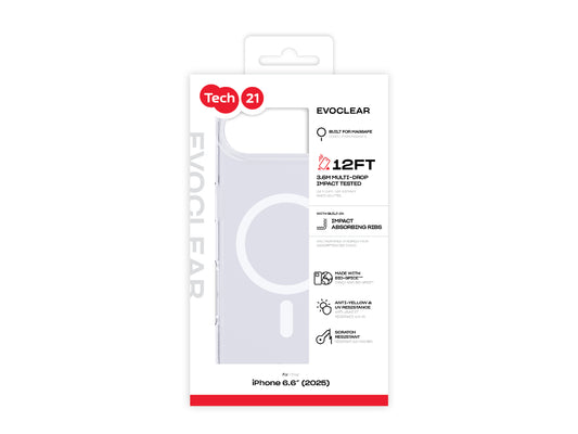 Tech21 EvoClear (MagSafe) for iPhone 17 Air 2025 - Clear