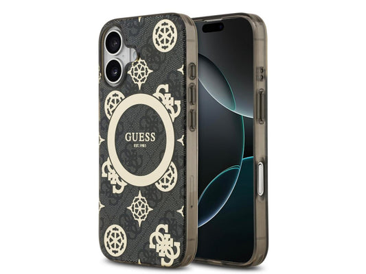 Guess 4G Peony Edition (MS) for iPhone 17 - Black / Gold