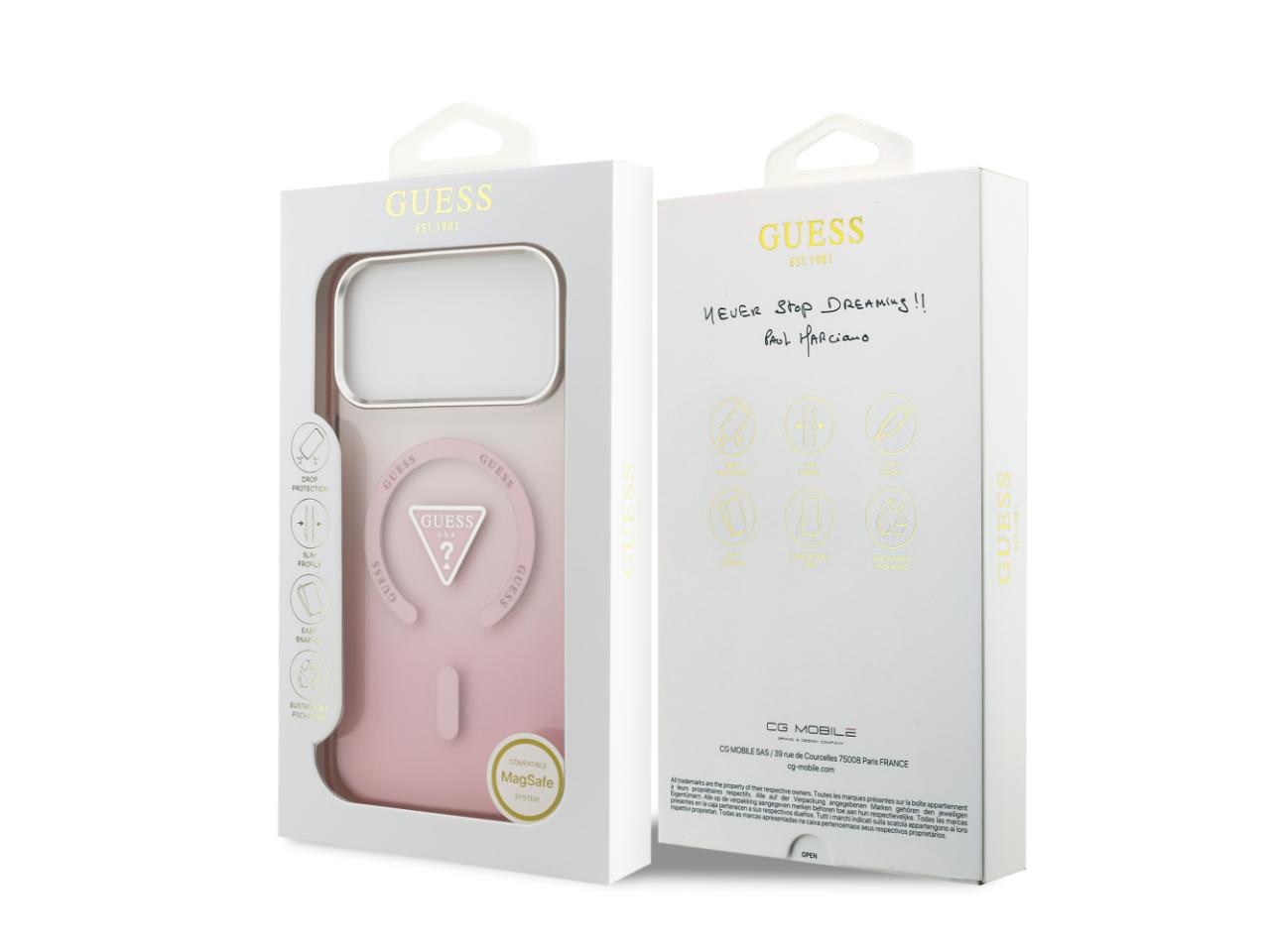 Guess Gradient with Logo (MS) for iPhone 17 Pro Max - Pink