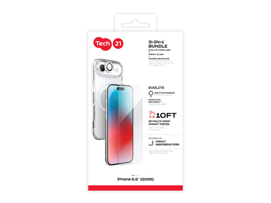 Tech21 3-in-1 EvoLite MagSafe Bundle for iPhone 17 Air 2025 - Clear