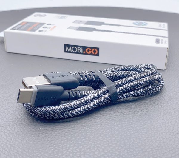 MOBiGO - NYLON WIRE CABLE for TYPE C ( 1m ) - BLACK