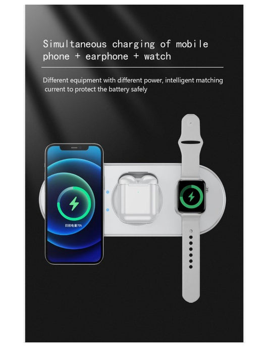 5 in 1 Wireless 15w Charger Station for Apple & Samsung