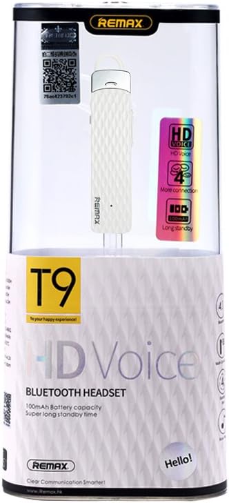 REMAX RB-T9 BLUETOOTH NOISE REDUCTION IN-EAR WIRELESS HEADSET - WHITE