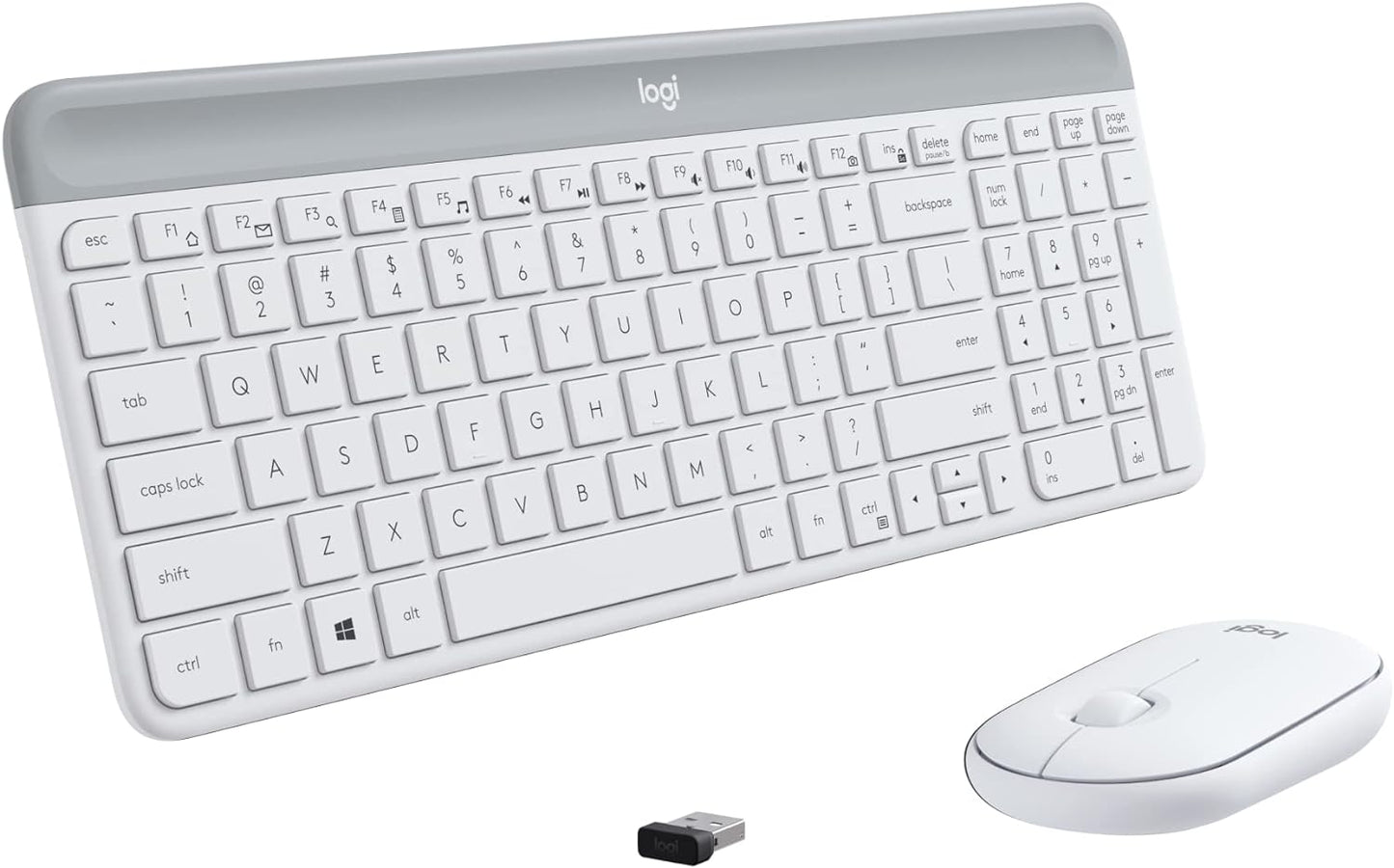 Logitech MK470 Slim Wireless Keyboard & Mouse Combo - Off White