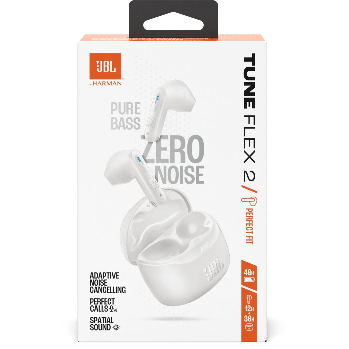 JBL Tune Flex 2 True Wireless Noise Cancelling Earbuds - White (Australia stock)