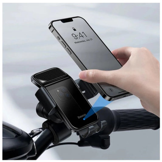 BASEUS Smart Solar Power Cycling Electric Wireless Phone Mount Holder (4.7" to 6.7")