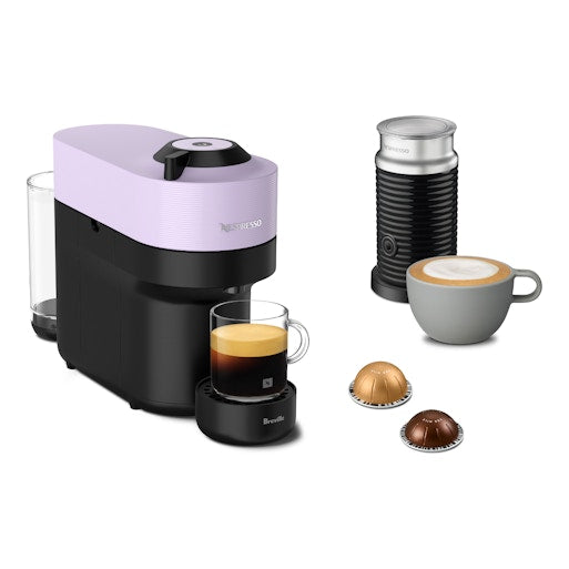 Breville Nespresso Vertuo Pop BNV150LIL Capsule Coffee Machine Value Pack - Lilac