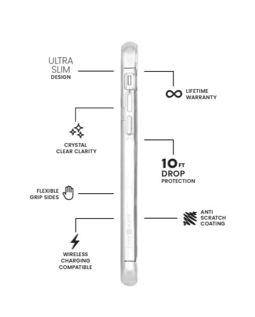 CASE MATE Tough Groove Case for Apple iPhone 11 Pro / X / XS 5.8" - Clear