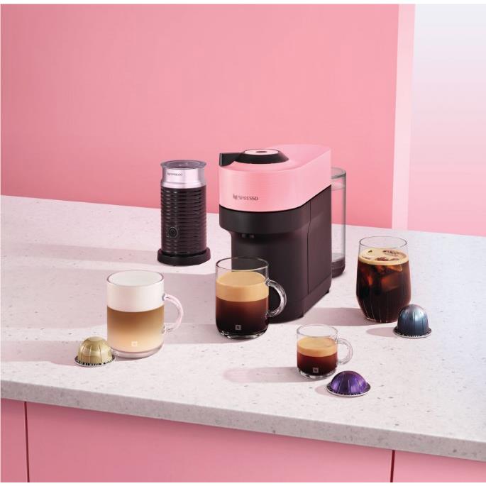 De'Longhi Nespresso Vertuo Pop ENV90PAE Capsule Coffee Machine Value Pack - Candy Pink