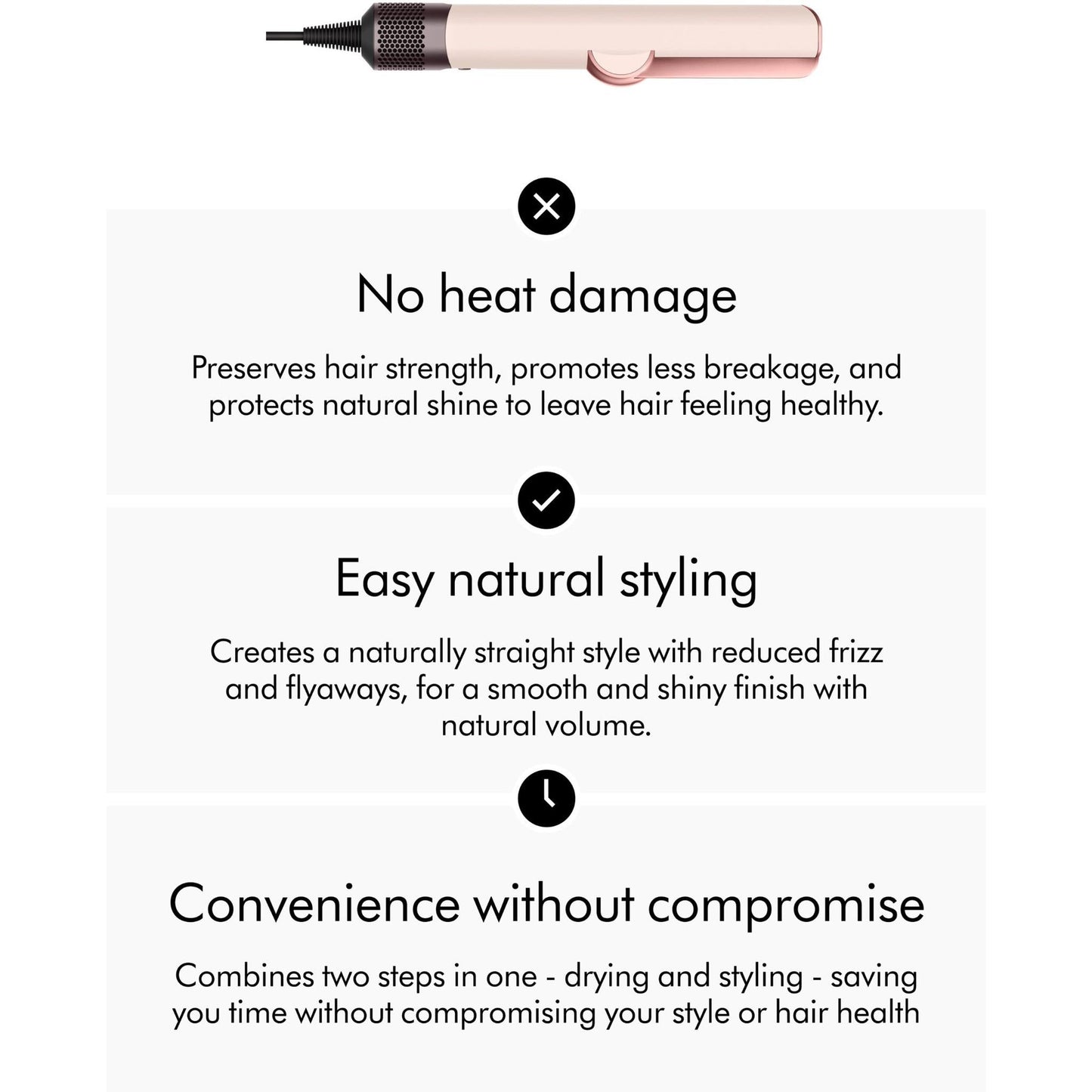 Dyson Airstrait™ Straightener and Dryer - Ceramic Pink