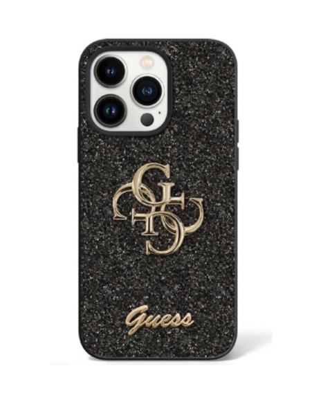 Guess Glitter Case for iPhone 15 Pro 6.1" - Black