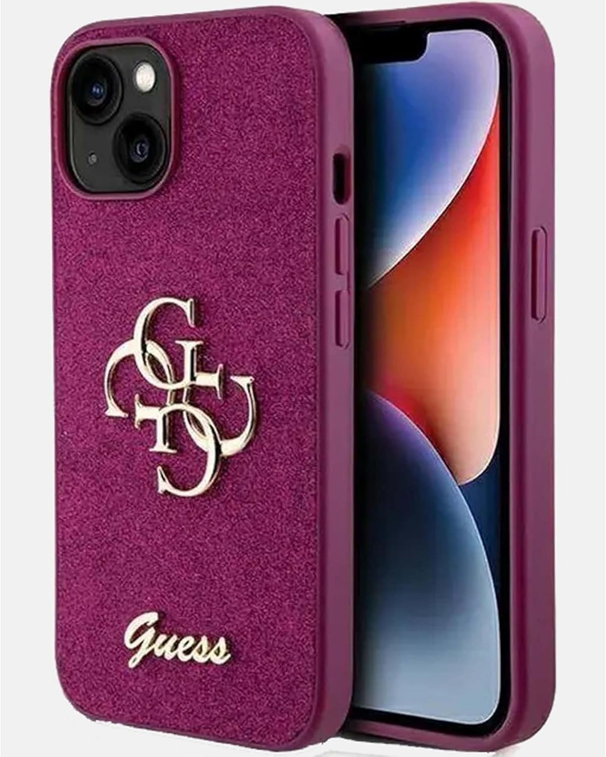 Guess Glitter Edition Case for iPhone 15 Pro 6.1" - Purple