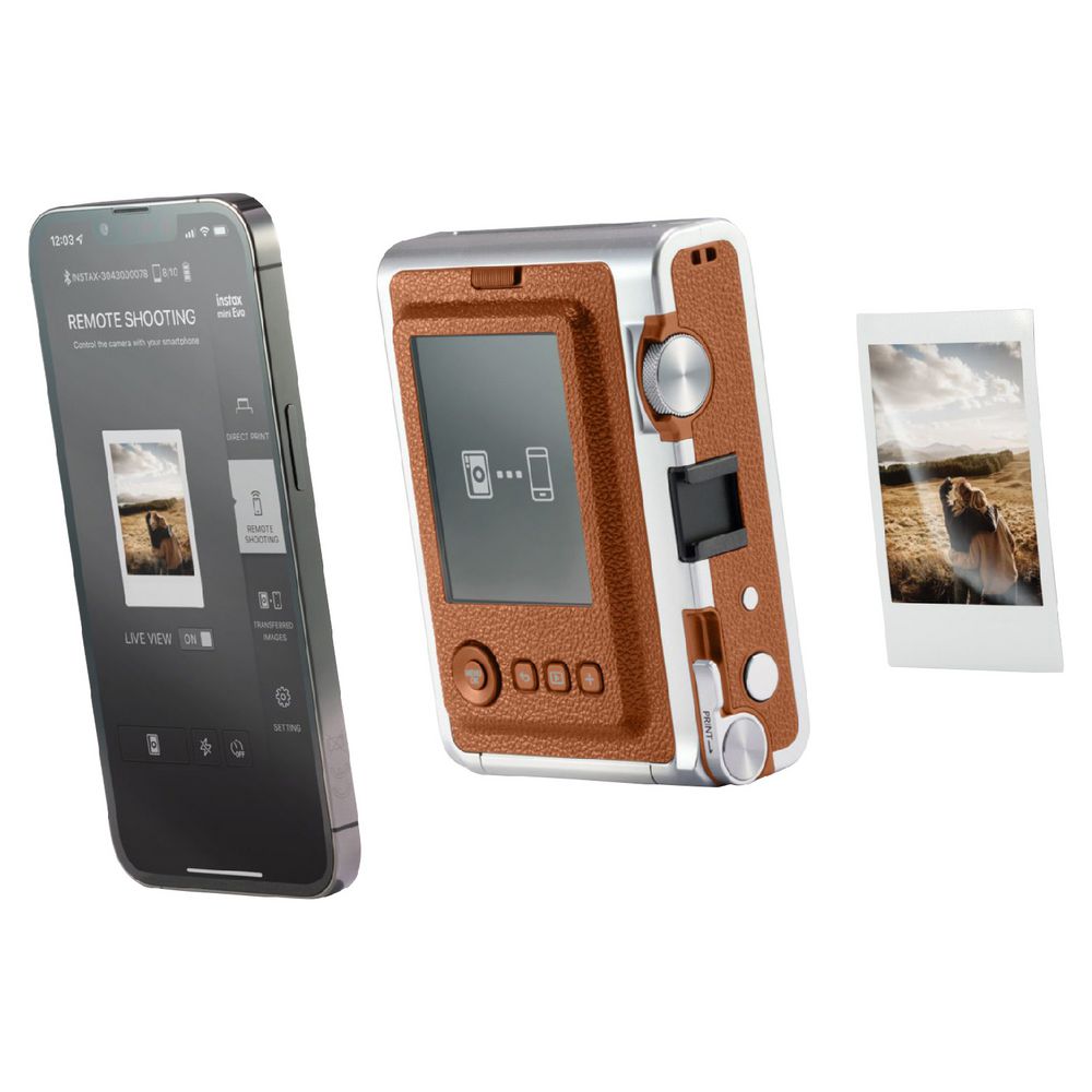 FujiFilm INSTAX MINI EVO Instant Camera (Brown)