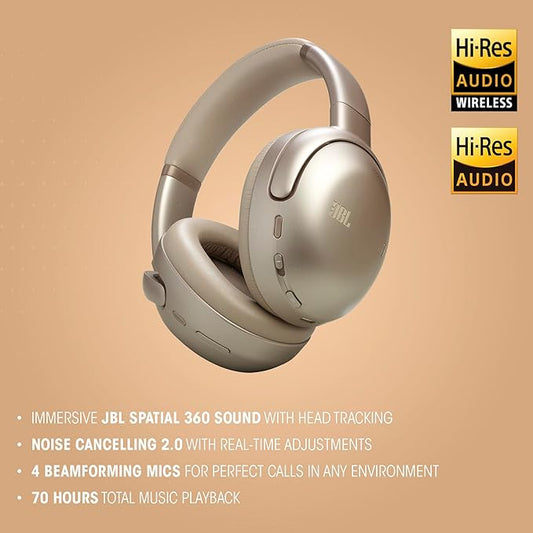 JBL Tour One M3 Wireless Over-Ear Noise Cancelling Headphones - Latte (AU Stock)
