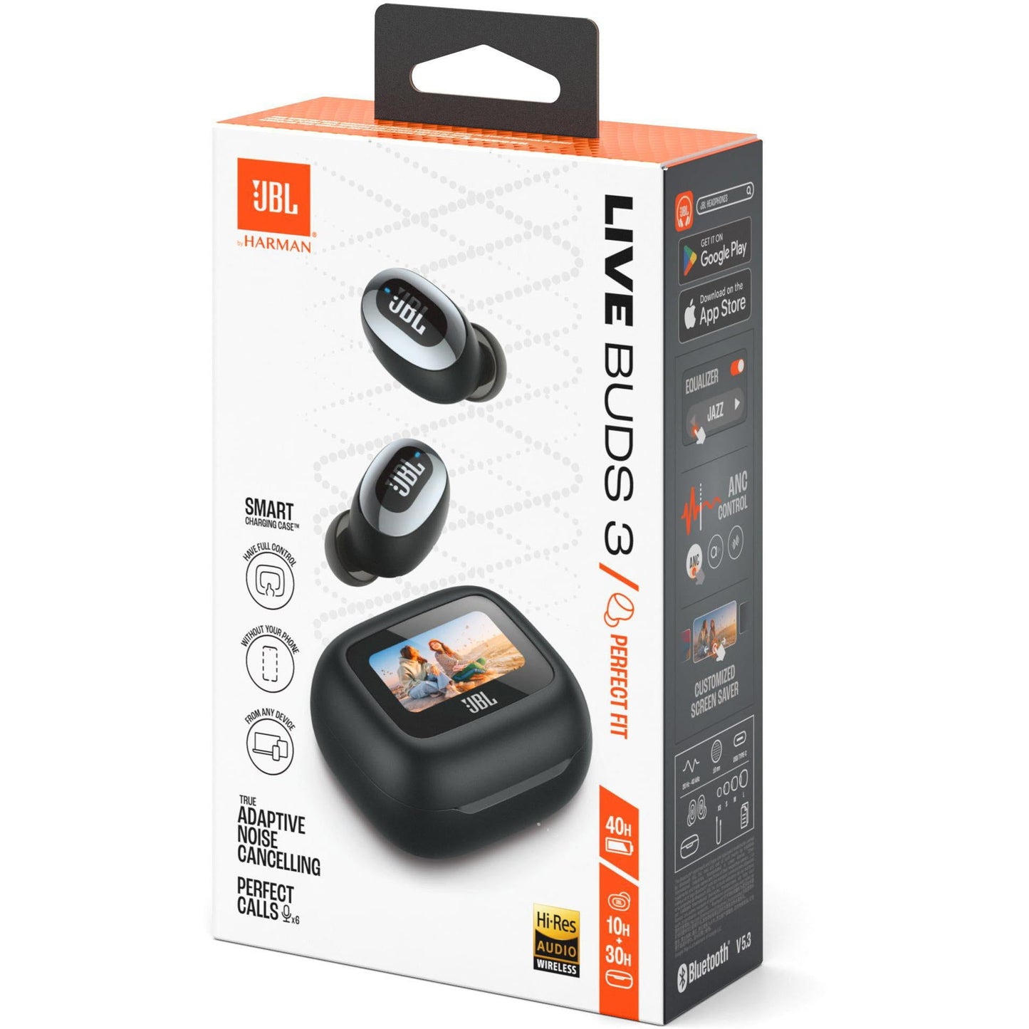 JBL Live Buds 3 TWS Noise Cancelling In-Ear Headphones - Black (AU Stock)