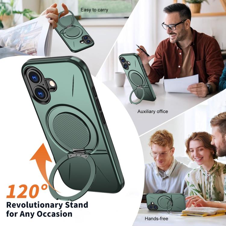 MaxGuard Spin Grip MagSafe Case for Apple iPhone 17 - Green