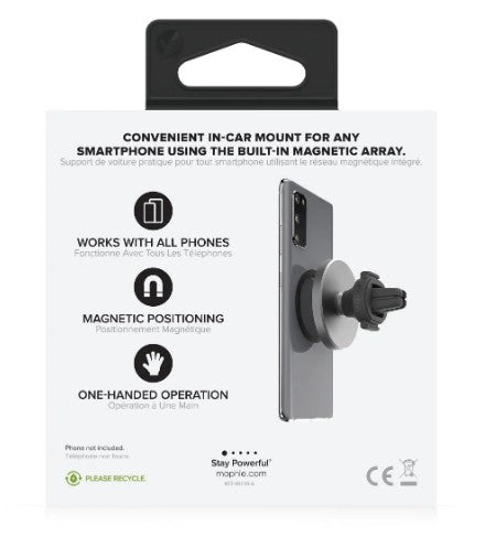 Mophie Univeral Snap+Wireless Vent Mount - Black