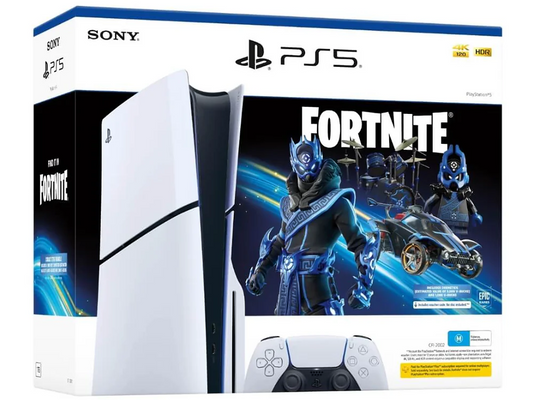 Sony PS5 Slim Disc Console - Fortnite Cobalt Star Bundle (Special Offer)
