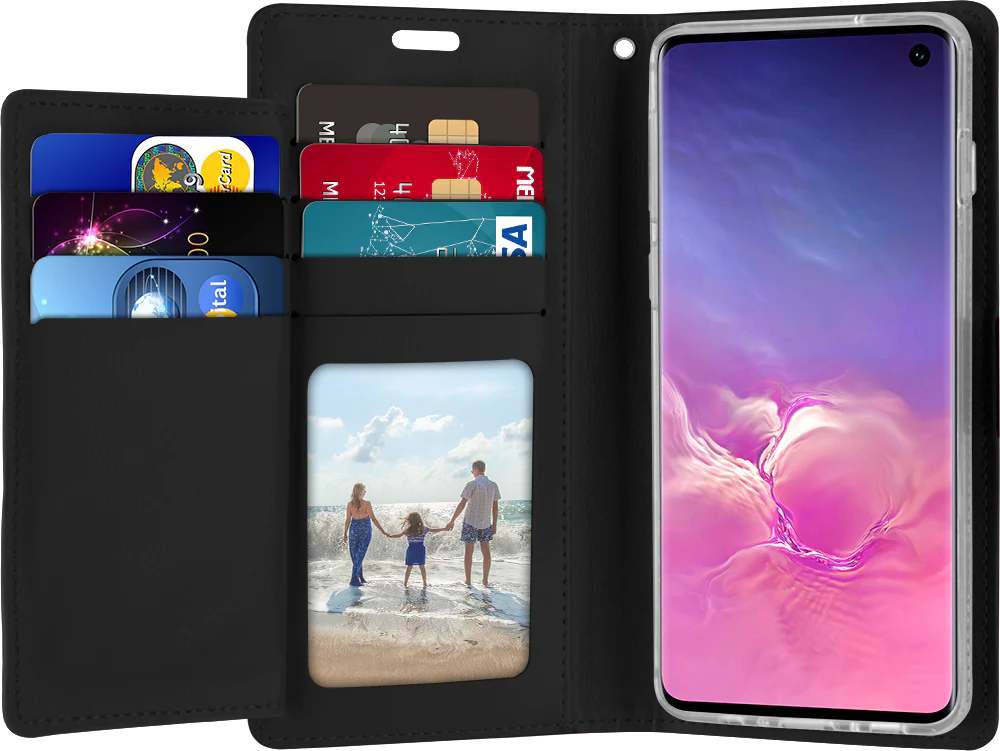 Goospery Rich Diary Book Case - iPhone 14 Pro Max 6.7' - BLACK