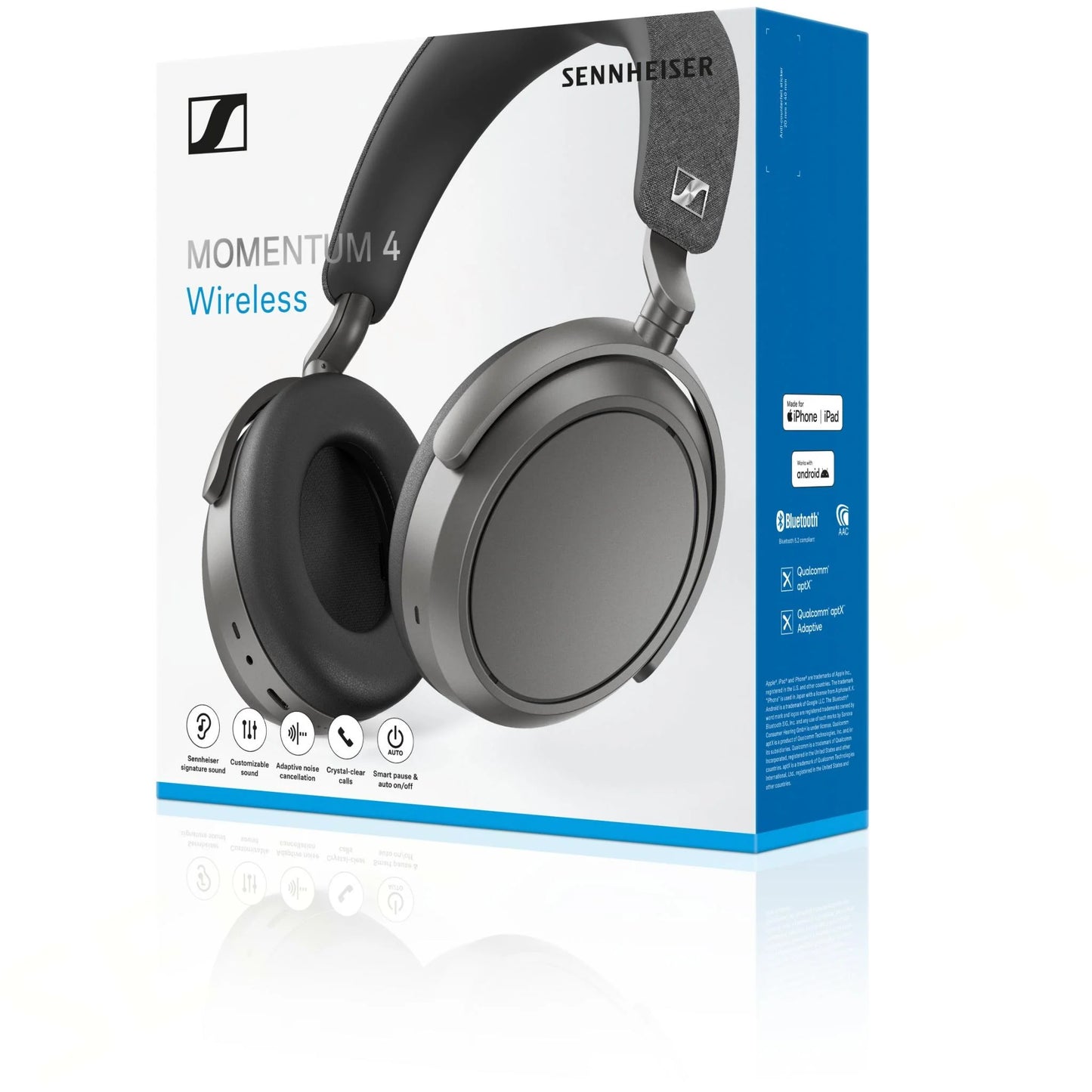 Sennheiser Momentum 4 Wireless Over-Ear Headphones - Black (Australian Stock)
