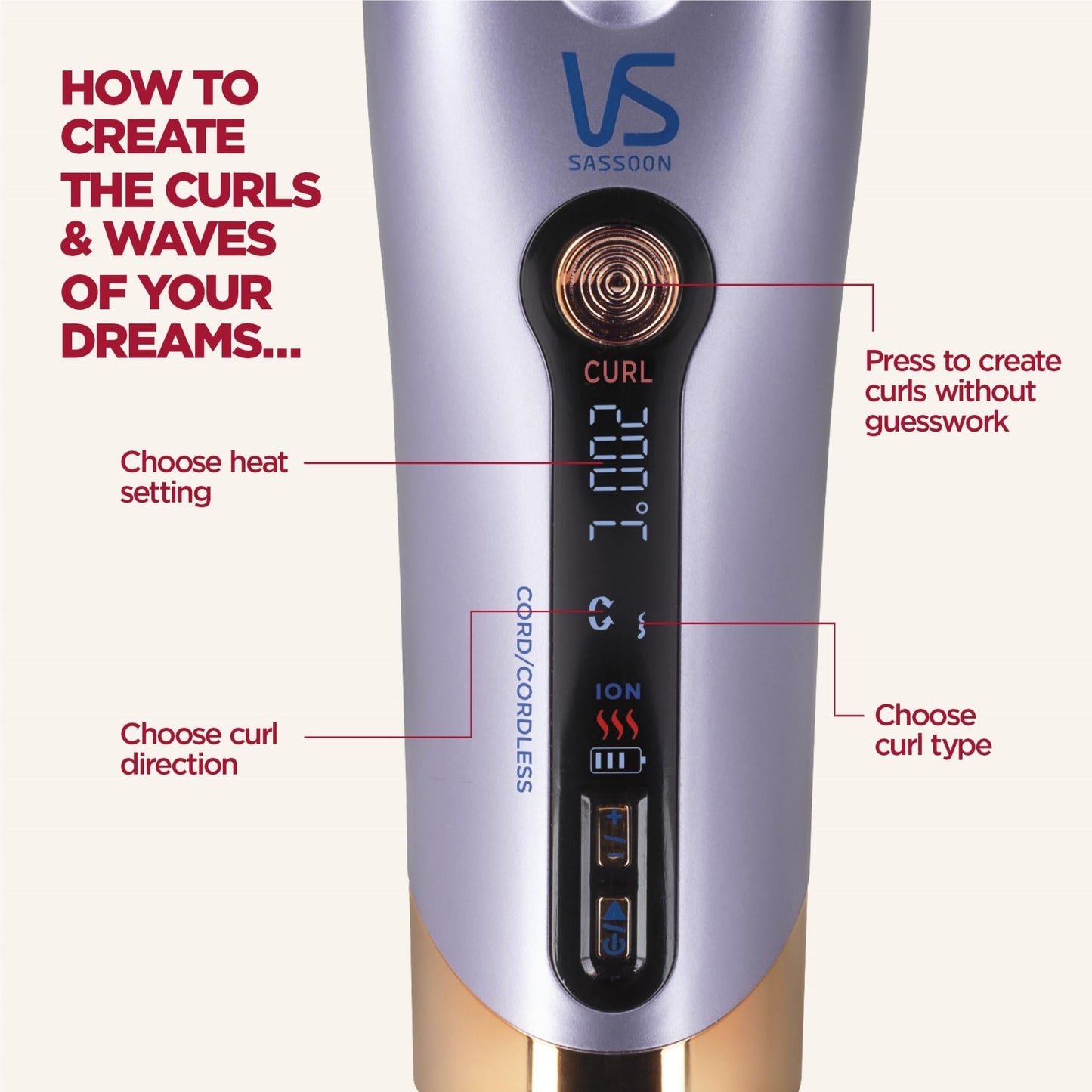 VS Sassoon Unbound Cord/Cordless Auto Curler