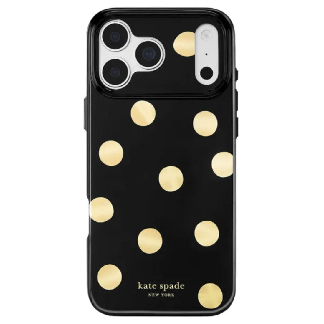 Kate Spade Metallic Classic Dot MagSafe Case for iPhone 18 Pro Max 2026 - Black / Gold