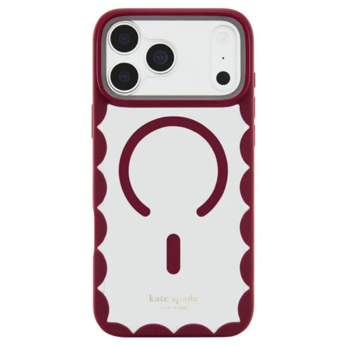 Kate Spade Rhubarb Jam MagSafe Case for iPhone 18 Pro Max 2026 - Clear / Burgundy
