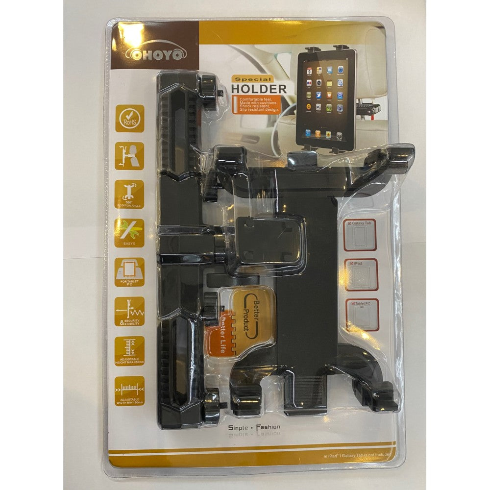 CHOYO Car Headrest Universal 360 Holder - iPad / Tablet