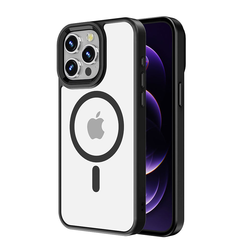 Redefine Metal Camera Lens Transparent Case With MagSafe - iPhone 15 Pro Max - Black