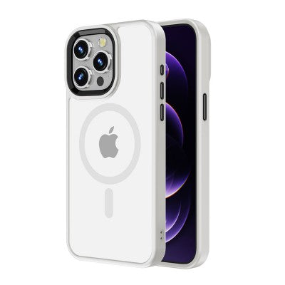 Redefine Metal Camera Lens Transparent Case With MagSafe - iPhone 15 Pro Max - White
