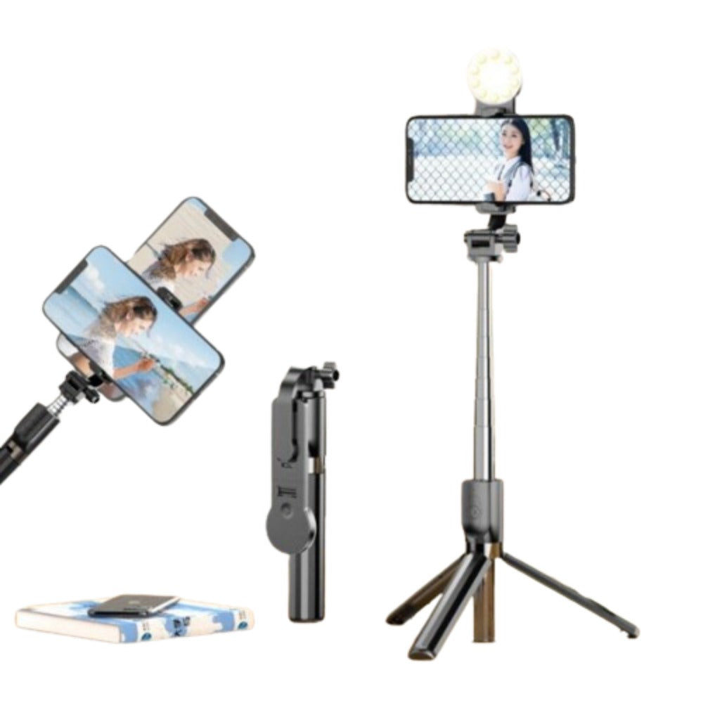 Selfie Stick Z6 - Tripod w/ Remote - Black