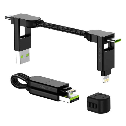 ROLLING SQUARE INCHARGE X - 100W 6 IN 1 KEYRING CABLE - LAVA BLACK