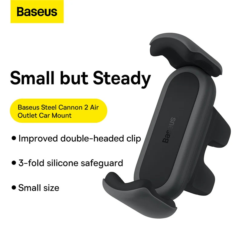 BASEUS Steel Cannon 2 Air Outlet Car Mount (Black)