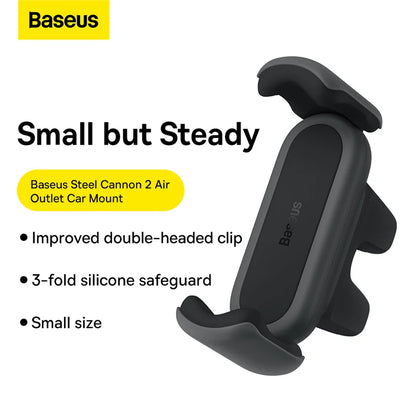 BASEUS Steel Cannon 2 Air Outlet Car Mount (Black)