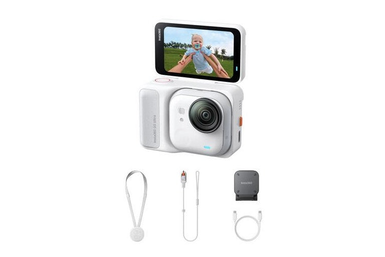 Insta360 GO Ultra Tiny Hands-Free 4K Cam (Standard Bundle) - White