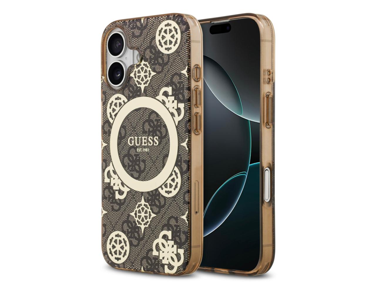 Guess 4G Peony Edition (MS) for iPhone 17 - Brown / Gold