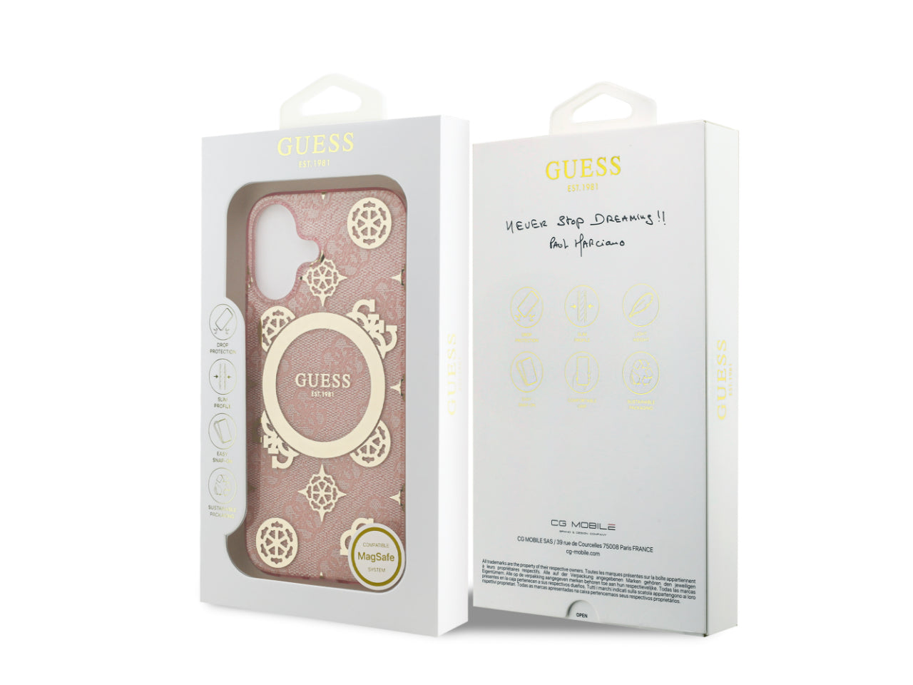 Guess 4G Peony Edition (MS) for iPhone 17 - Pink / Gold