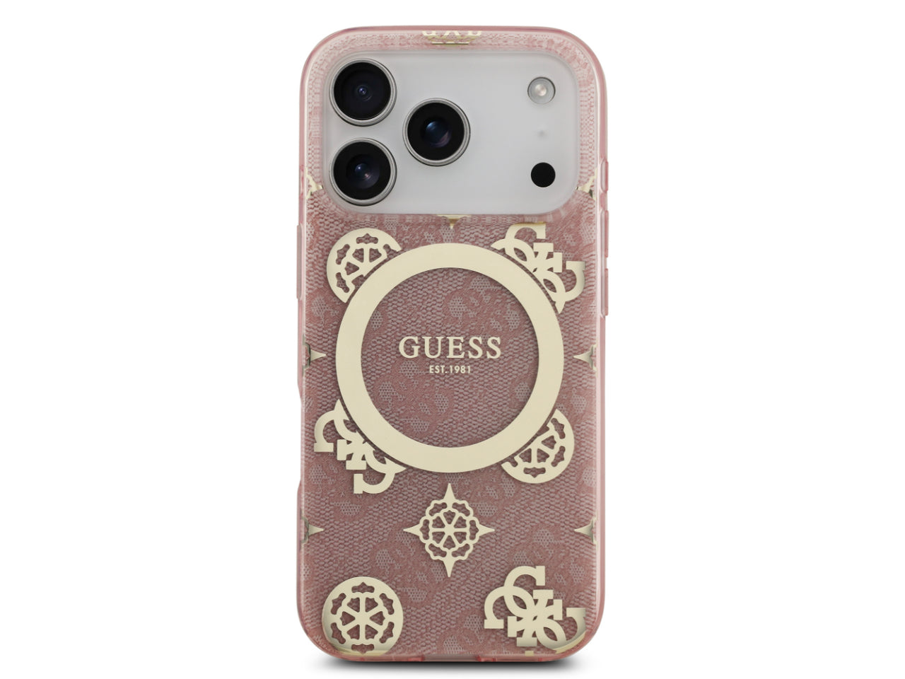 Guess 4G Peony Edition (MS) for iPhone 17 Pro Max - Pink / Gold