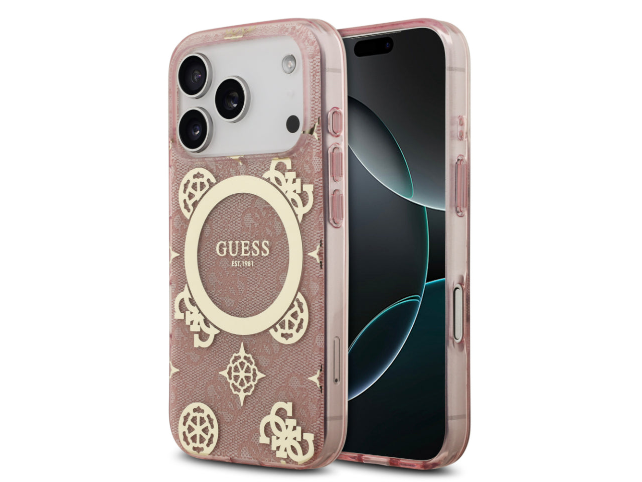 Guess 4G Peony Edition (MS) for iPhone 17 Pro Max - Pink / Gold