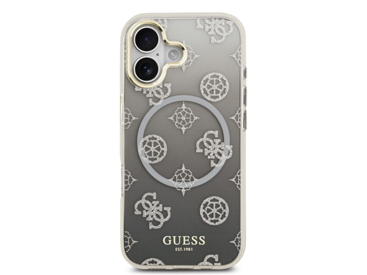 Guess Peony Gradient Glitter (MS) for iPhone 17 - Grey