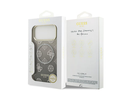 Guess Peony Gradient Glitter (MS) for iPhone 17 Pro Max - Grey