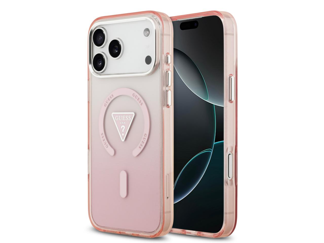 Guess Gradient with Logo (MS) for iPhone 17 Pro Max - Pink