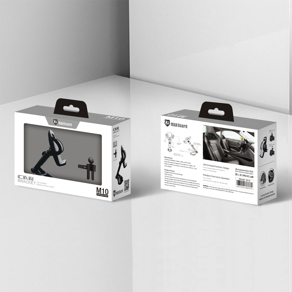 MaxGuard M10 - Universal Windscreen Car Holder Adj. Extension Arm