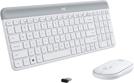 Logitech MK470 Slim Wireless Keyboard & Mouse Combo - Off White