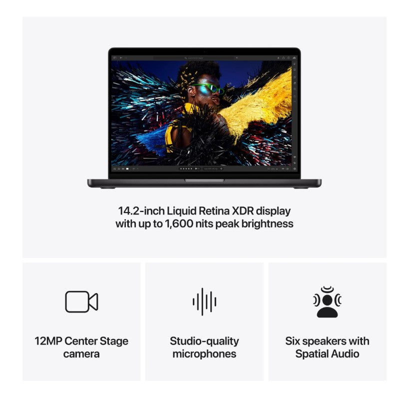 Apple Macbook Pro 14" M4 12 Core CPU/GPU 24GB / 512GB Space Black (MX2H3XA)