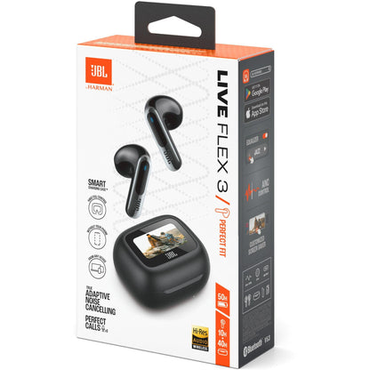 JBL Live Flex 3 TWS Noise Cancelling In-Ear Headphones - Black (Australia stock)