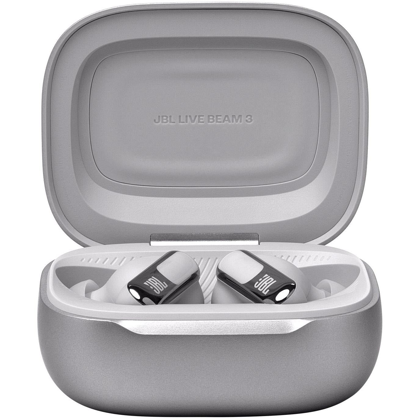 JBL Live Beam 3 TWS Noise Cancelling In-Ear Headphones - Silver (Australia stock)
