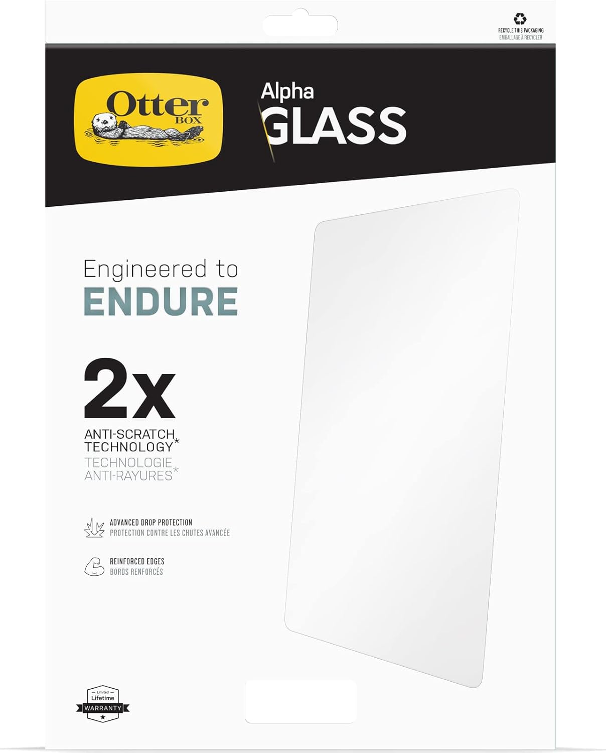 OtterBox Alpha Glass Protector for Apple iPad (A16 / 10th Gen) 10.9"(2022)
