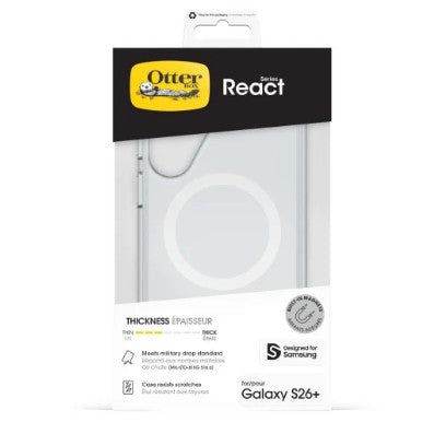 OtterBox React Case w/Magnets Suits for Samsung Galaxy S26+ - Clear