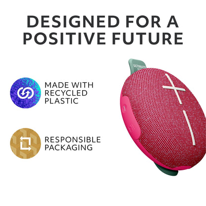 Ultimate Ears MINIROLL Portable Bluetooth Speaker - Pink (AU Stock)
